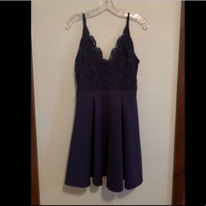 Annabella Navy Strappy Dress Size Small